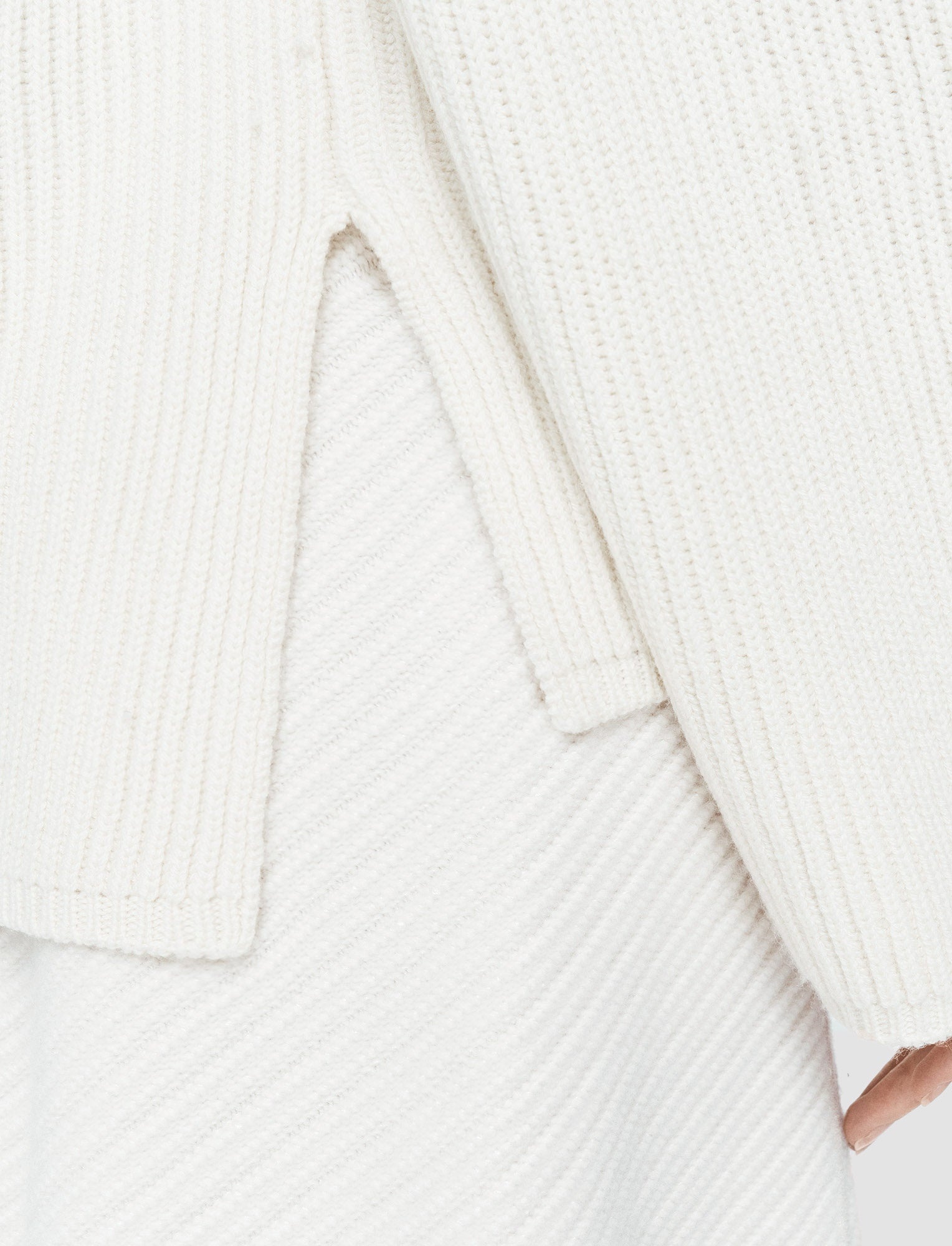 Light Cardigan Stitch High Neck Jumper - 5