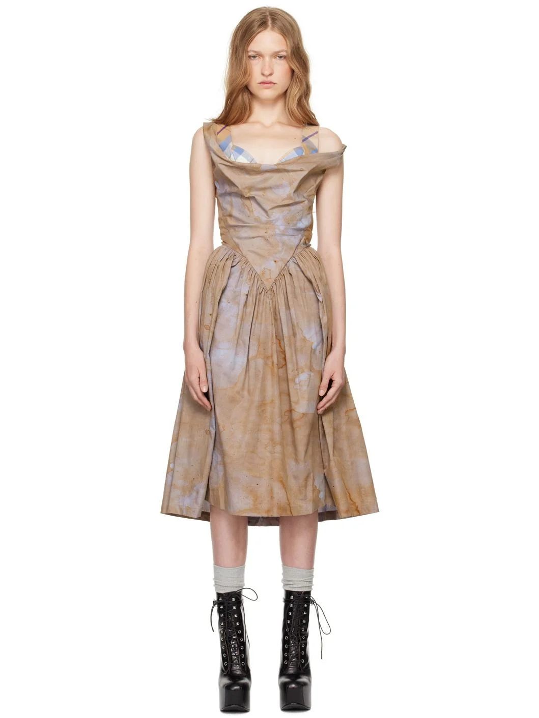 SSENSE Exclusive Capsule Brown Sunday Midi Dress - 1