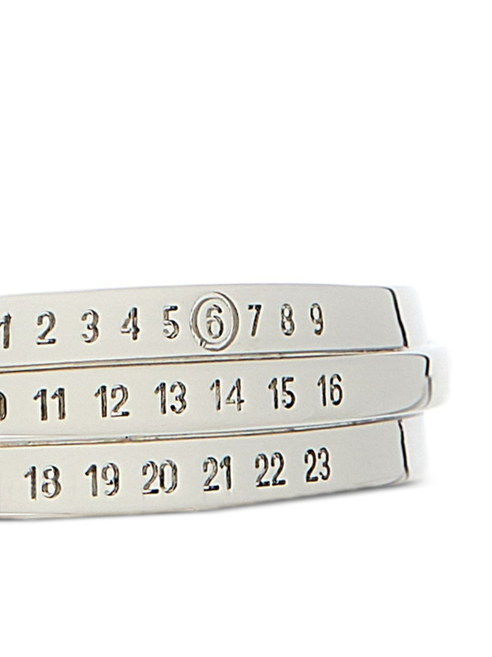 numerical-engraved cuff bracelet - 2