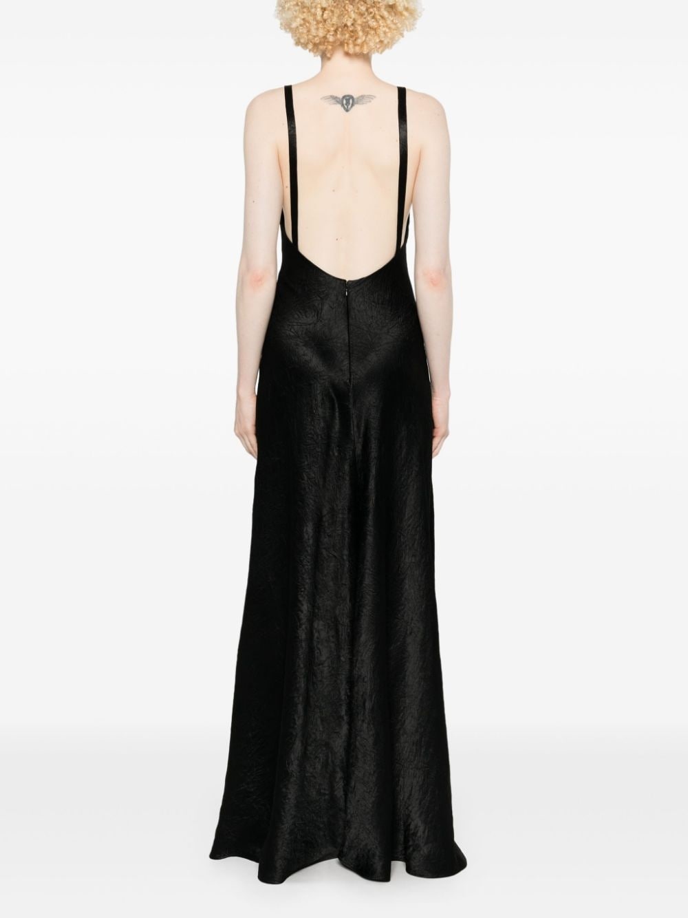 crinkled-finish maxi dress - 4