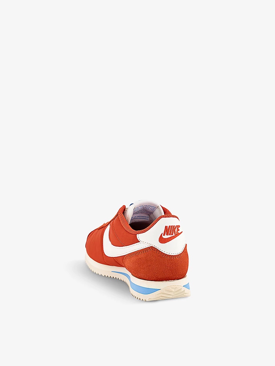 Cortez Swoosh-logo leather low-top trainers - 4