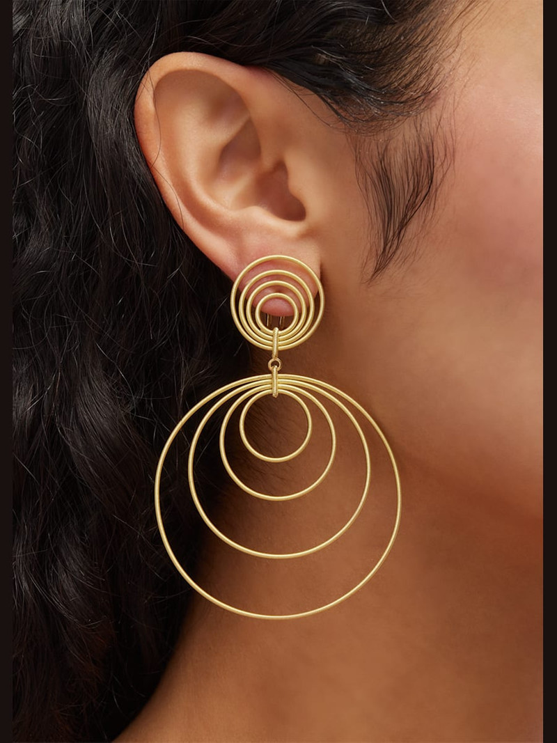 Buccellati Waikiki 18K Yellow Gold Circle Drop Earrings outlook