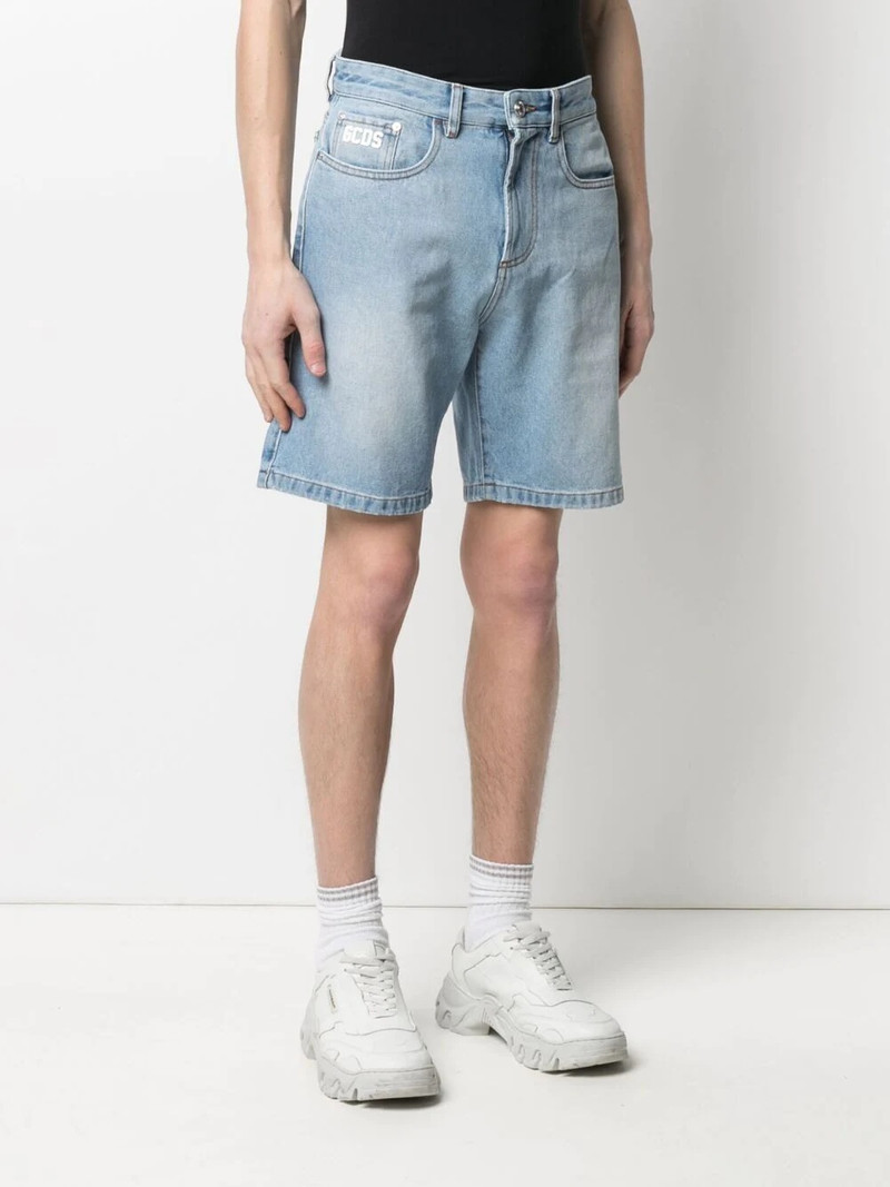 logo-patch denim shorts 3
