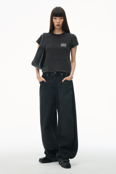 Alexander Wang SHRUNKEN TEE IN ACID WASH JERSEY outlook