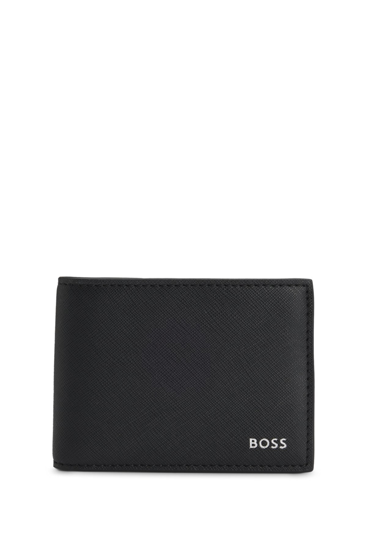STRUCTURED BILLFOLD WALLET WITH LOGO TRIM - 1