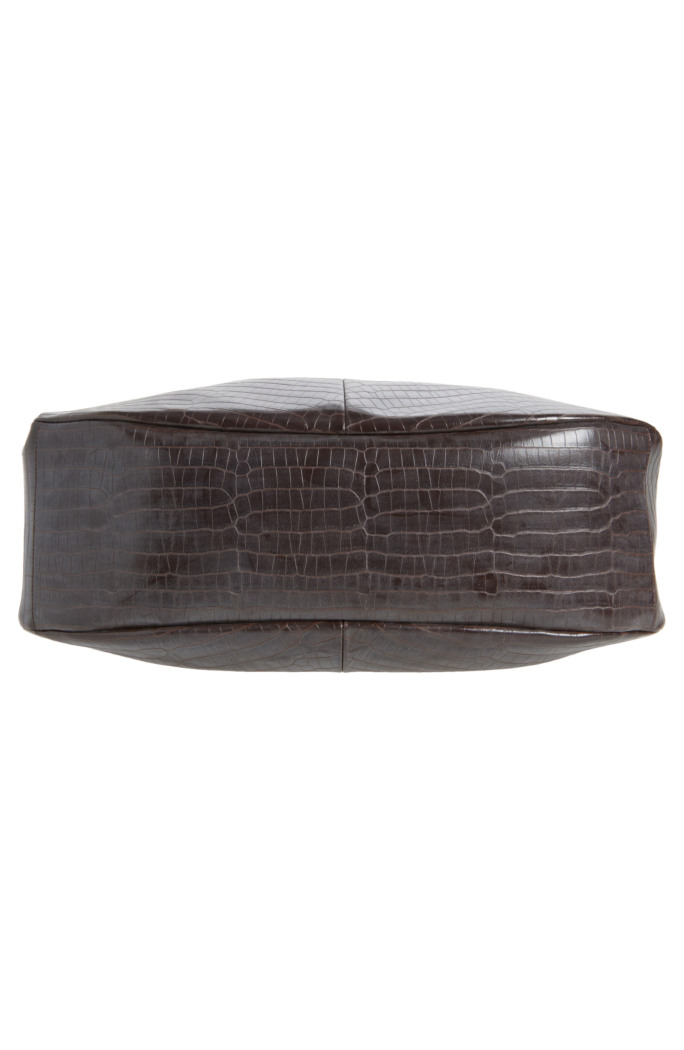Ganni XXL Bou Croc Embossed Hobo Bag in Chocolate Fondant at Nordstrom - 6