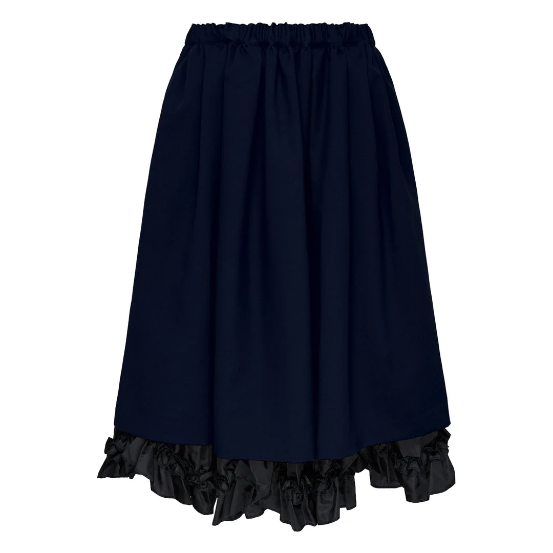 Pleated Drawstring Midi Skirt - 1