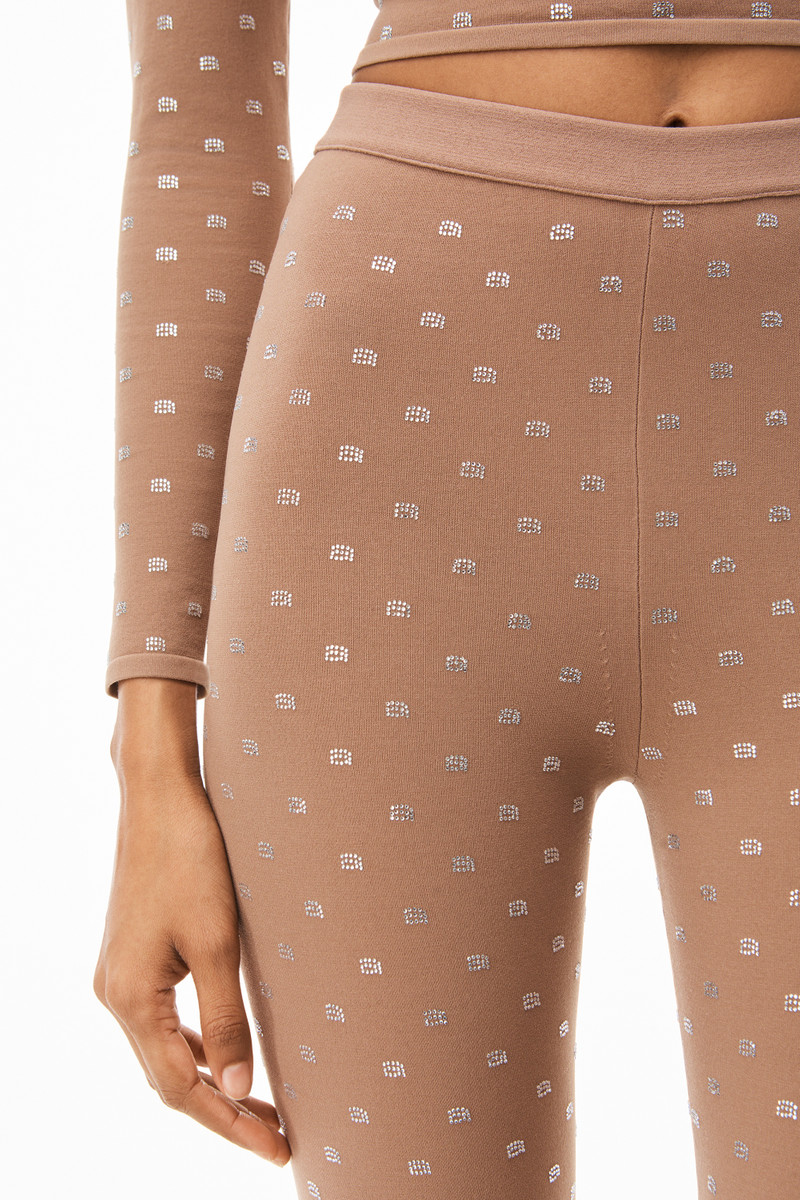 HOTFIX LOGO LEGGING IN CRYSTAL NYLON 6