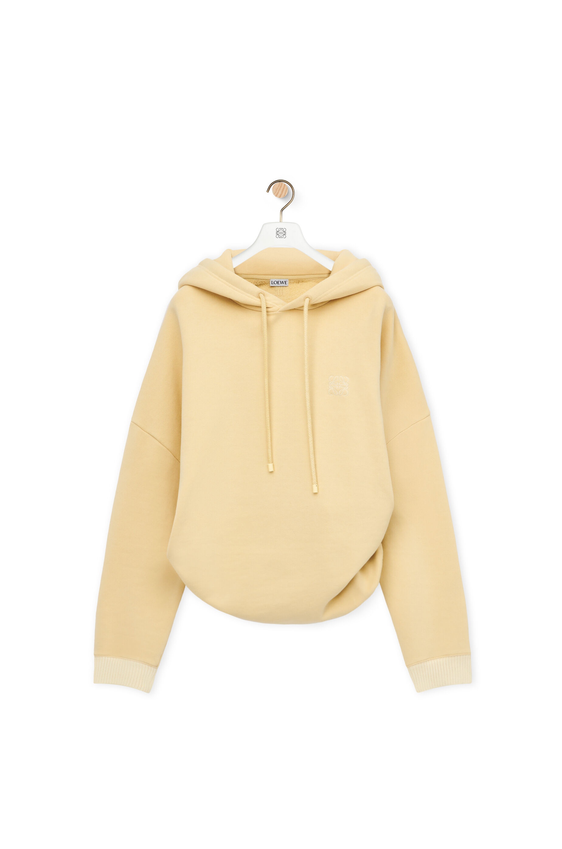 Draped hoodie in cotton - 1