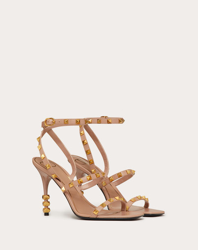 Valentino ROCKSTUD GOATSKIN SANDAL WITH SCULPTED HEEL 100 MM outlook