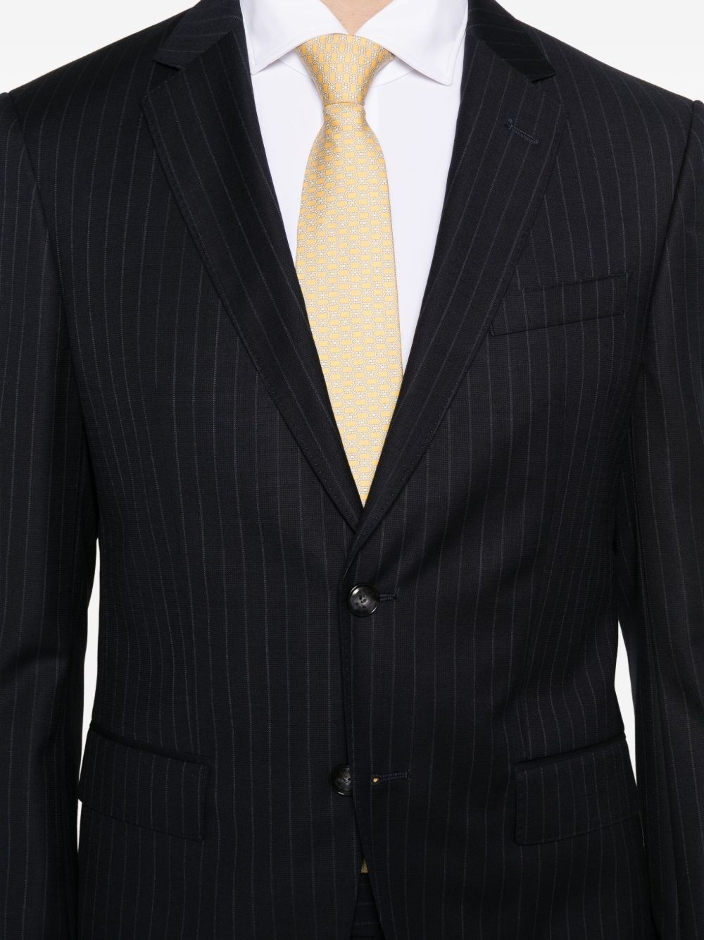 pinstripe wool suit - 4