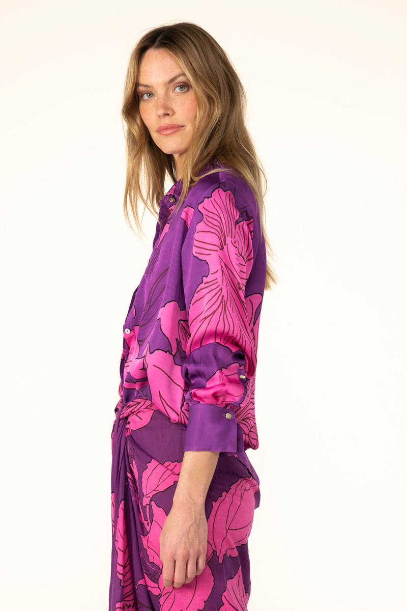 Shirt Eileen - Purple Hibiscus 5
