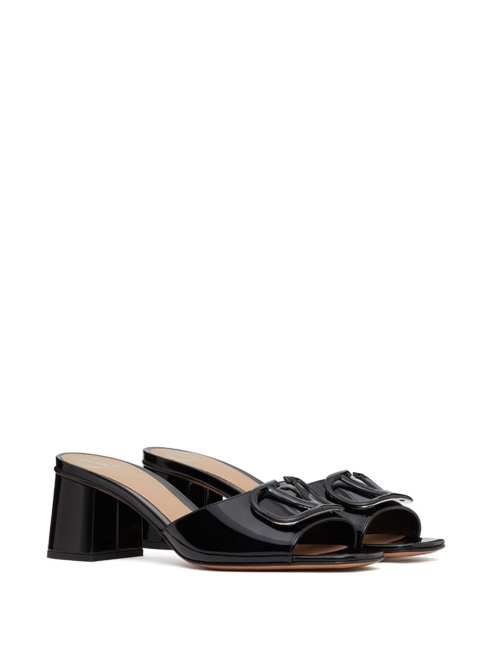 VLogo Signature high-shine leather sandals - 2