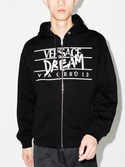 VERSACE logo-print hoodie outlook