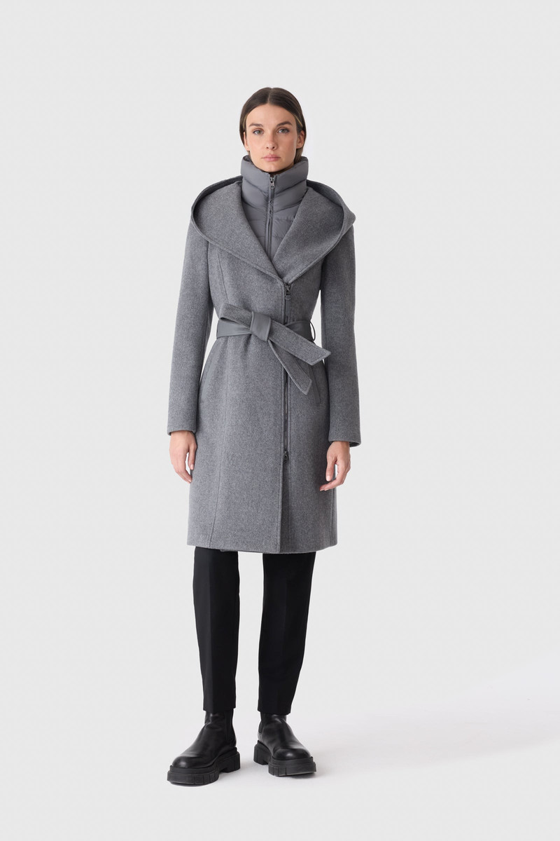 SHIA-SLB 2-in-1 double-face wool coat with removable bib 3