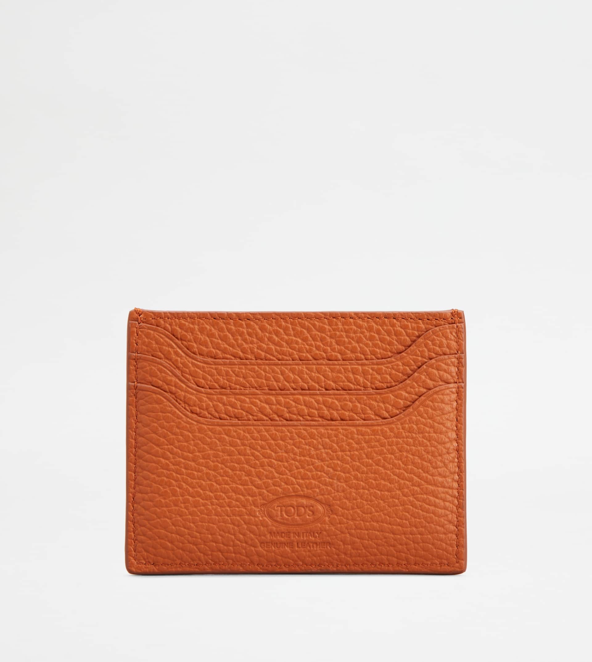 CREDIT CARD HOLDER IN LEATHER - ORANGE - 2