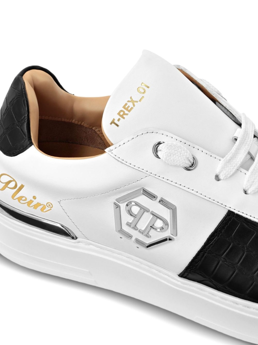 logo-plaque sneakers - 4