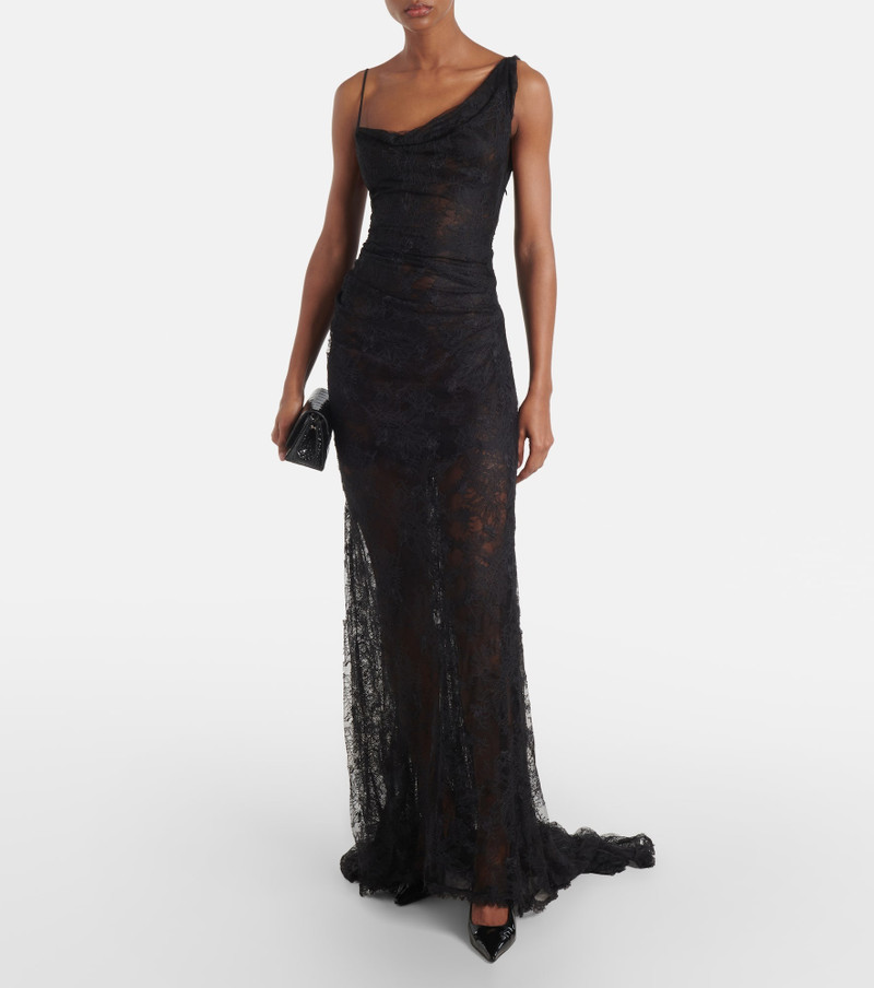 Vivienne Westwood Bridal Lace Minerva semi-sheer open-back gown outlook