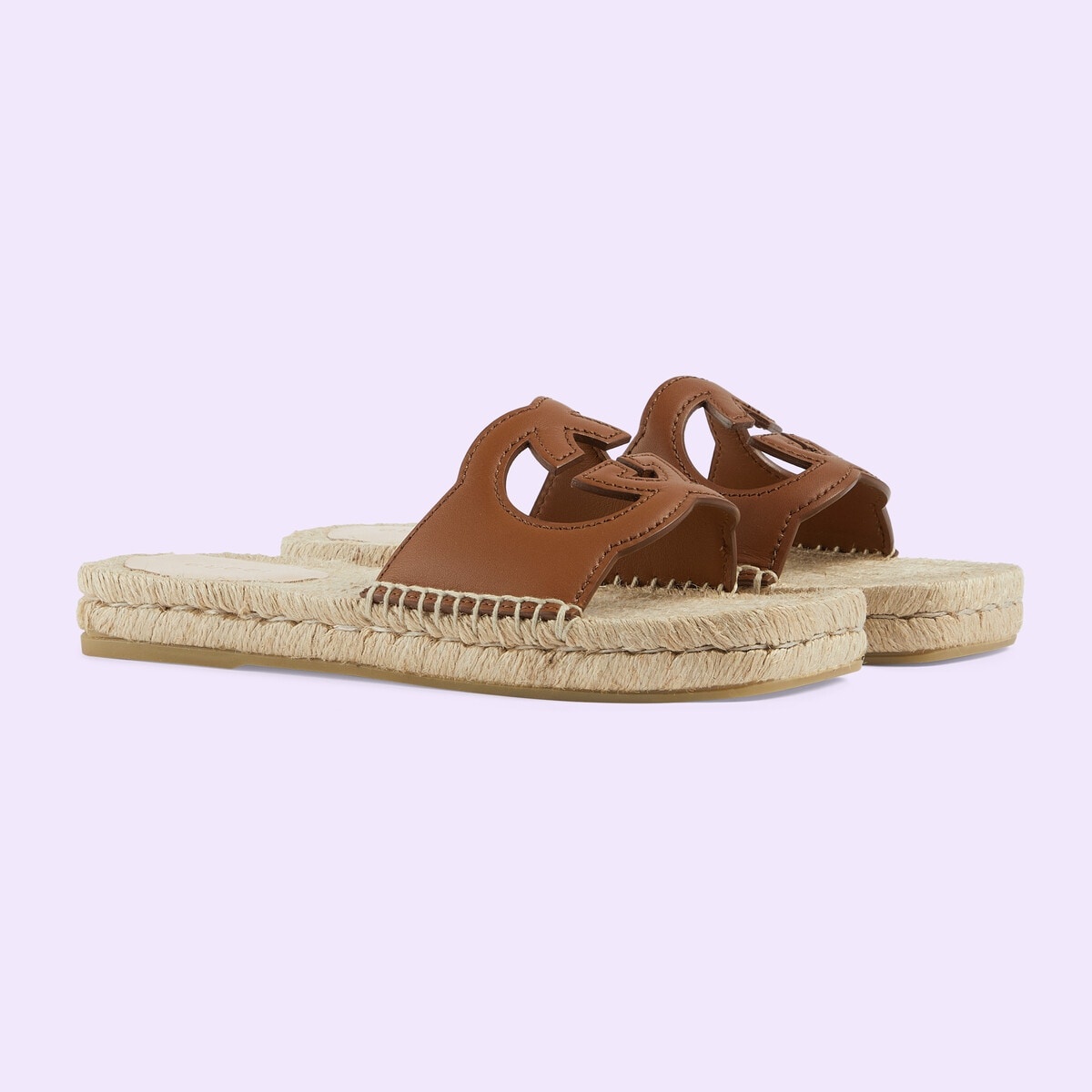 Women's Interlocking G cut out slide sandals - 2