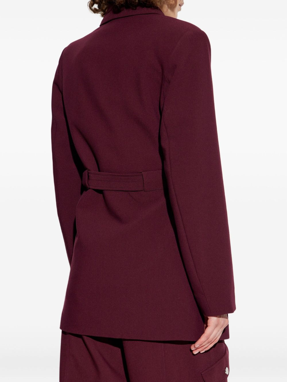belted-waist blazer - 4