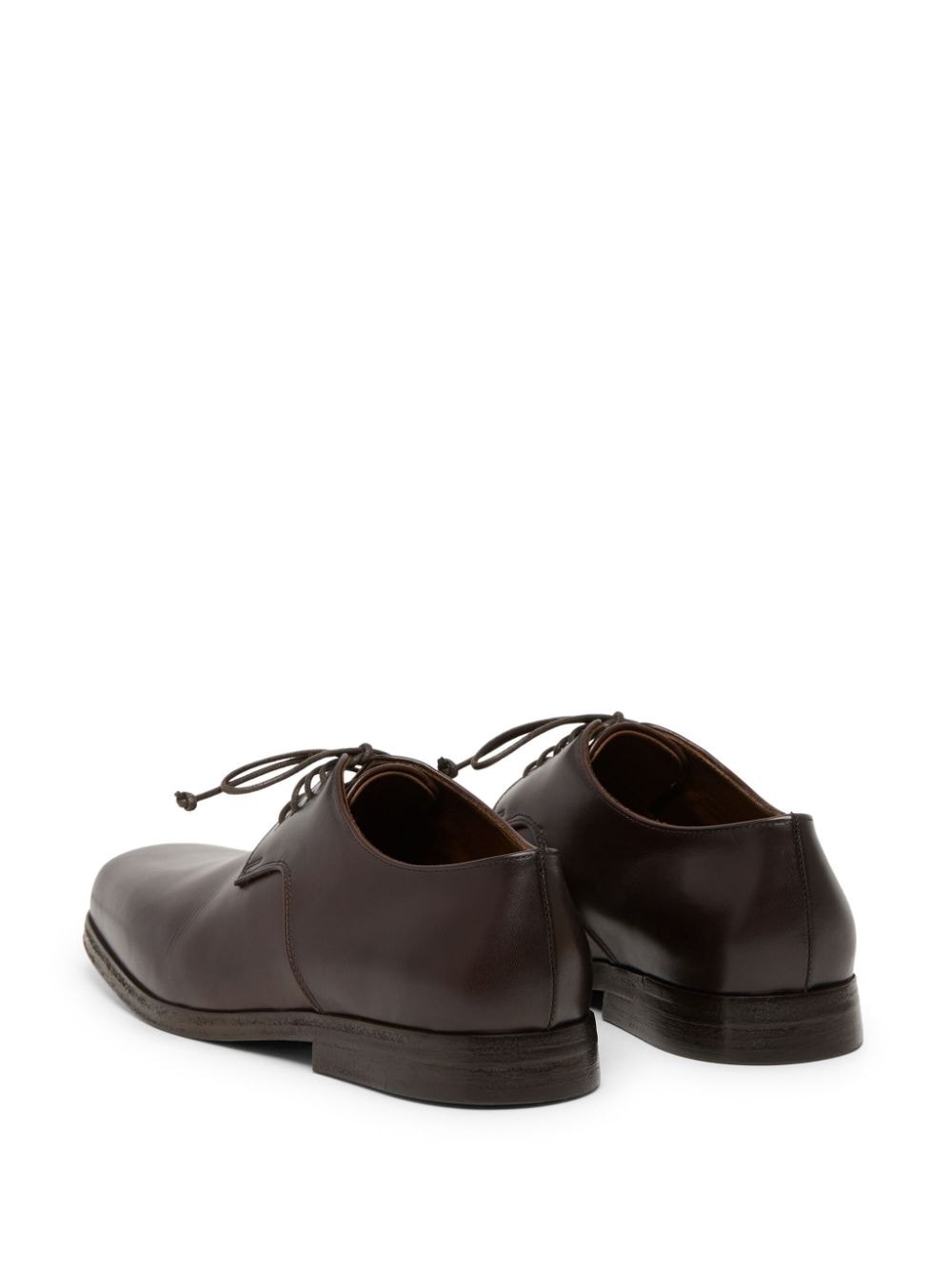 square-toe leather oxford shoes - 3