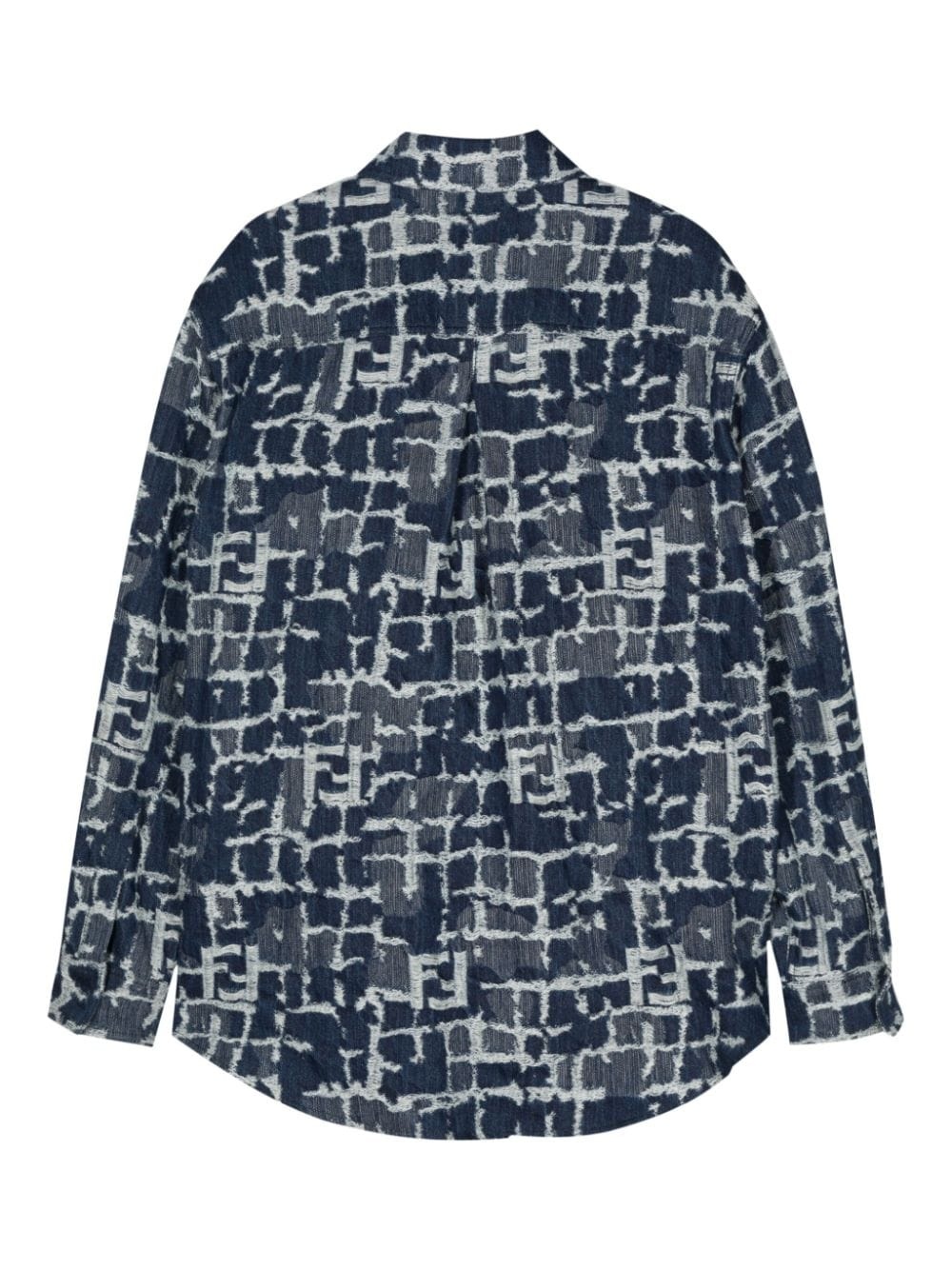 FF-pattern denim shirt jacket - 2