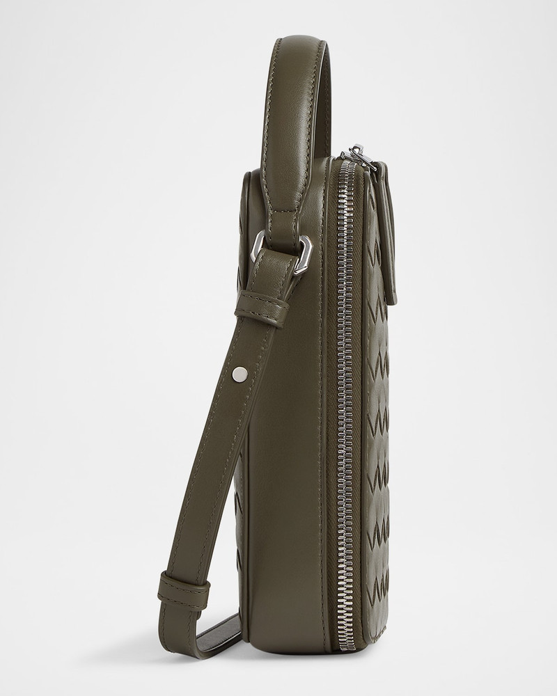 Bottega Veneta Men's Getaway Leather Crossbody Phone Pouch outlook