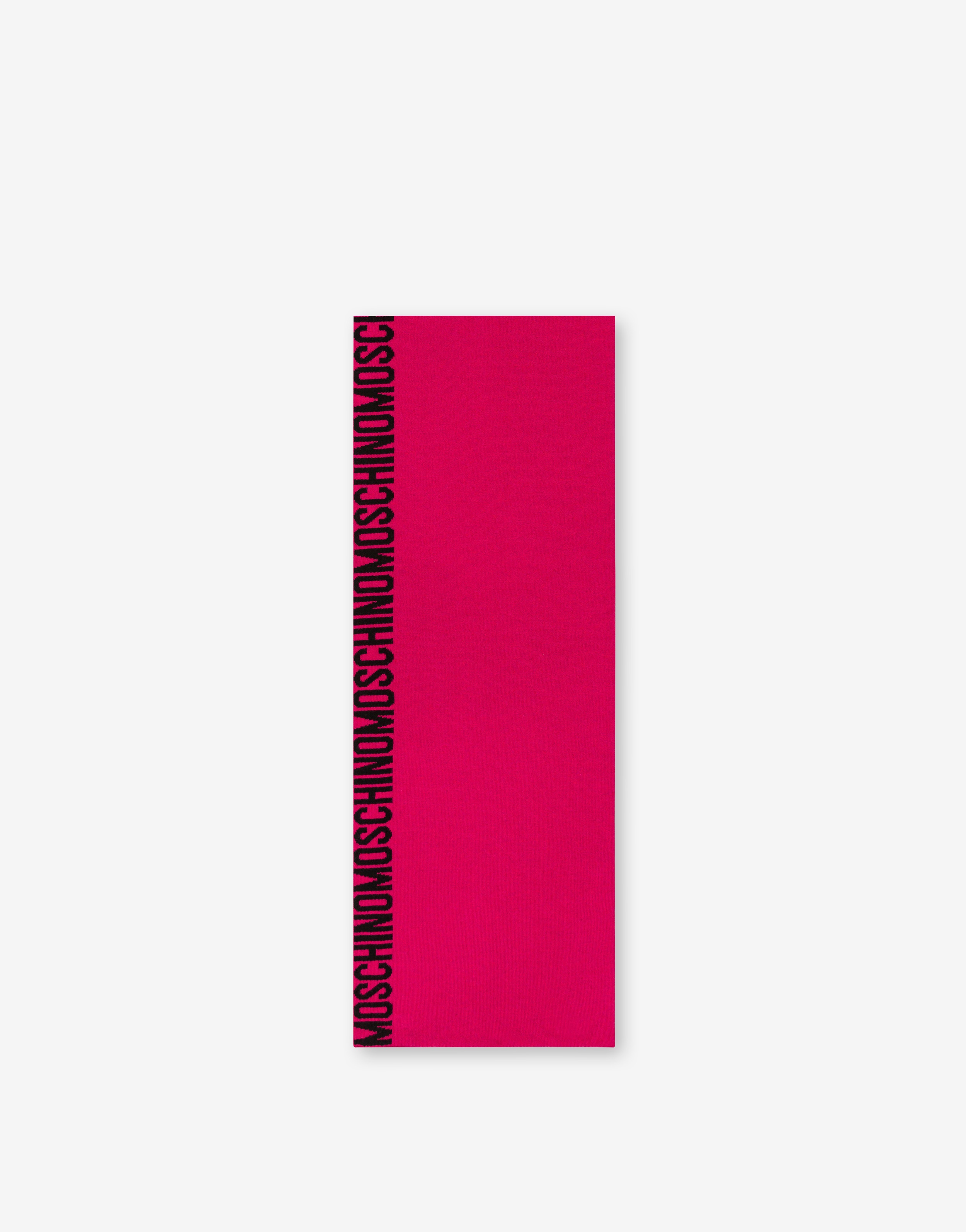 WOOL-BLEND JACQUARD SCARF WITH LOGO - 1