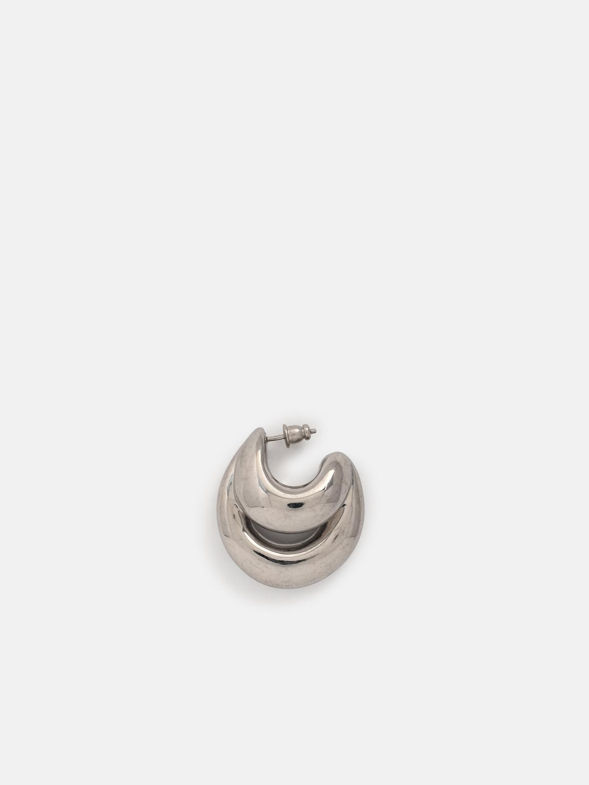 SILVER 'DOUBLE BLOW UP' EARRINGS - 2