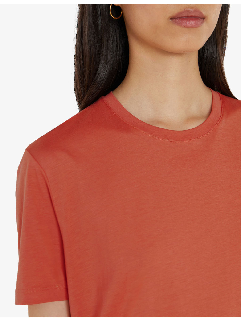 Short-Sleeved Cotton and Silk T-Shirt - 5