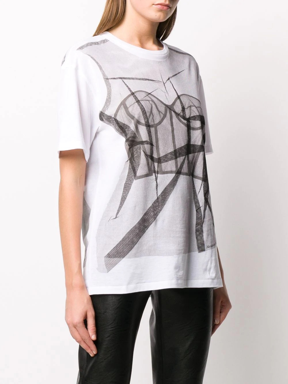 tulle bodice-print T-shirt - 3