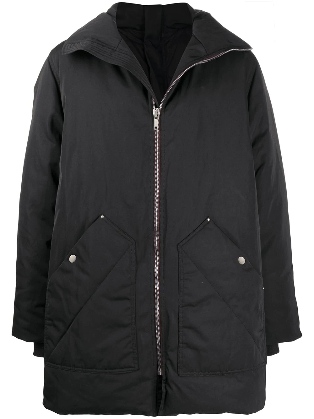 zipped padded coat - 1