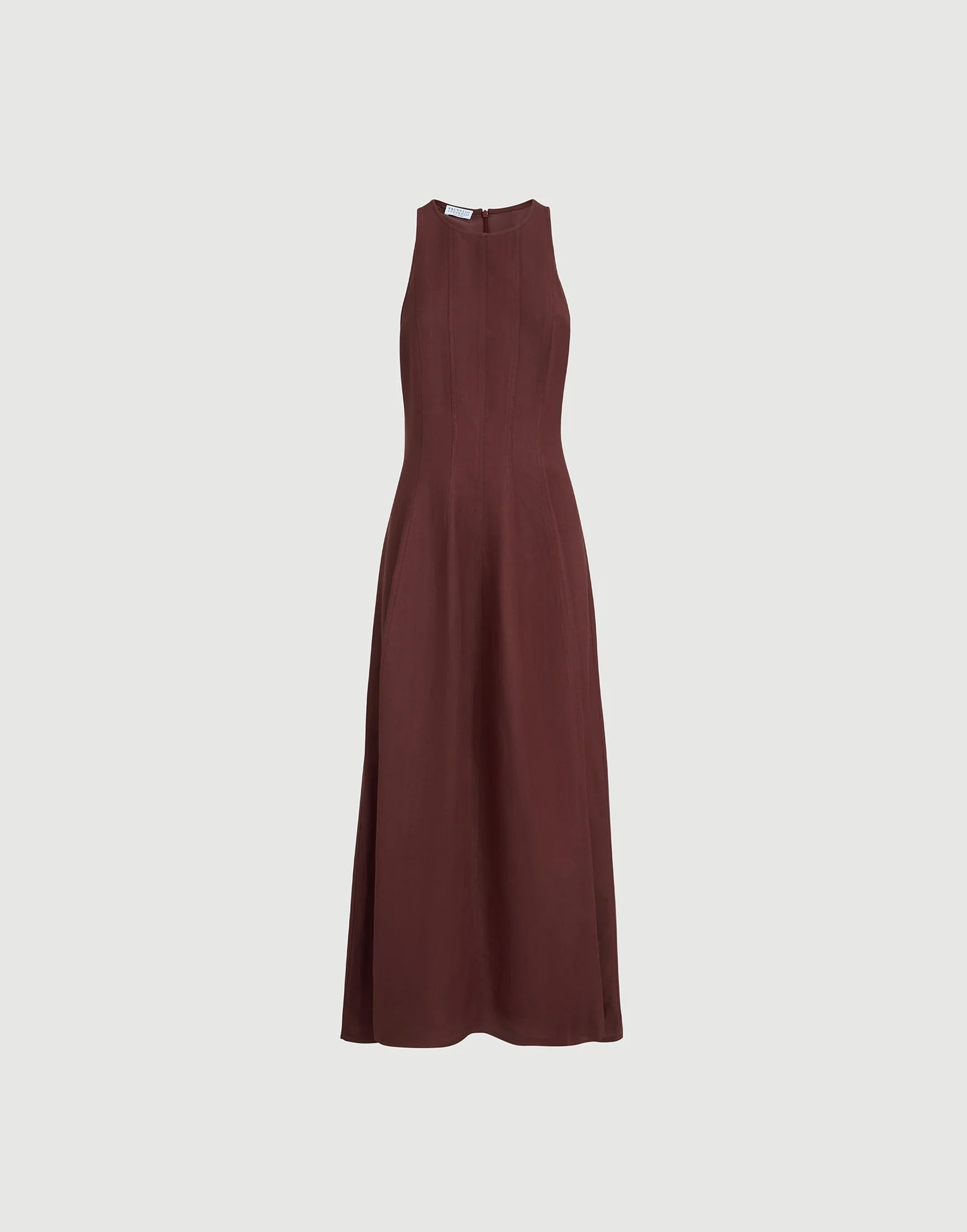 Viscose and linen fluid twill dress - 1