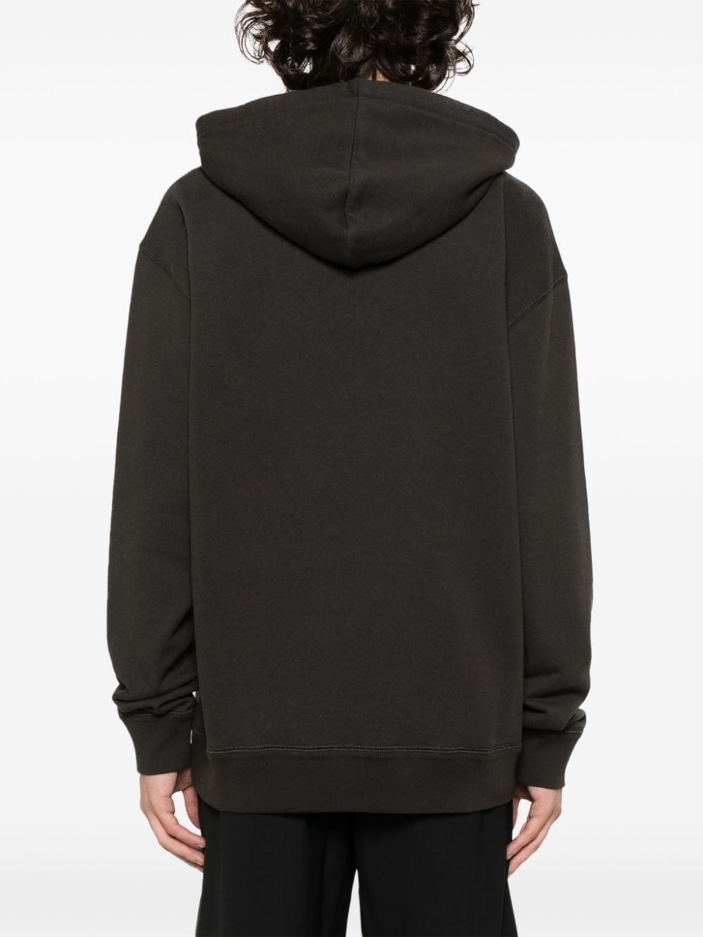 logo-appliquÃ© drawstring hoodie - 4