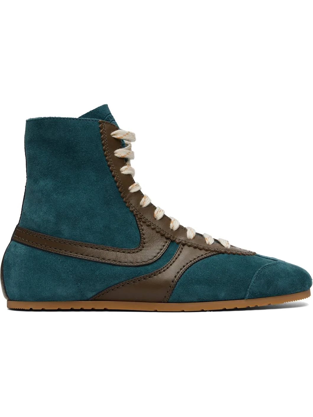 Blue & Khaki Suede Sneakers - 1