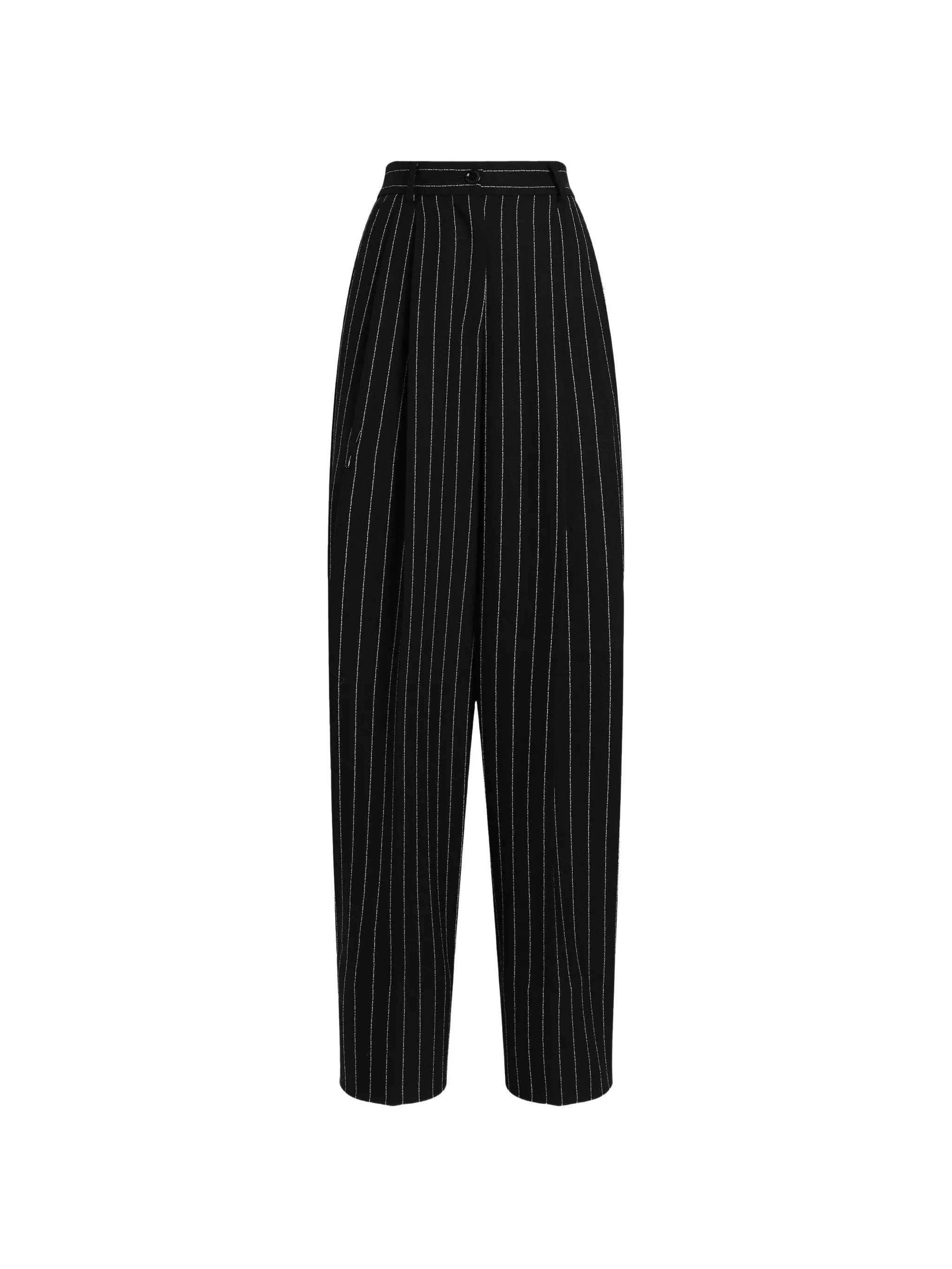 Dolce & Gabbana Pinstripe Virgin Wool Trousers - 1