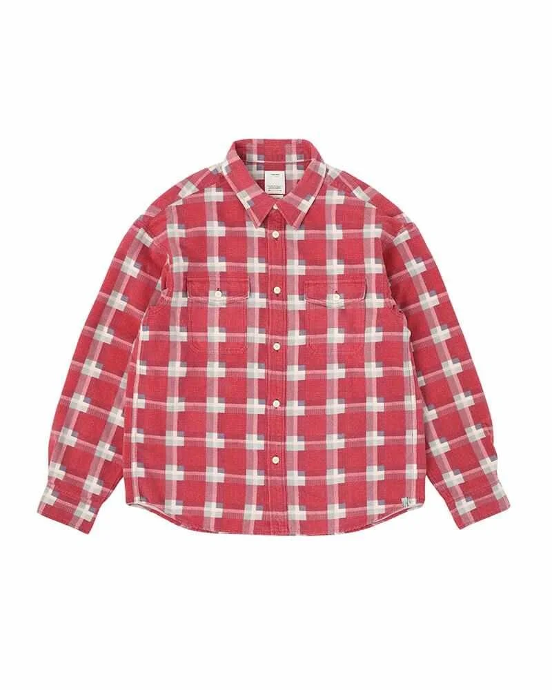 PIONEER KHADI CHECK L/S RED - 1