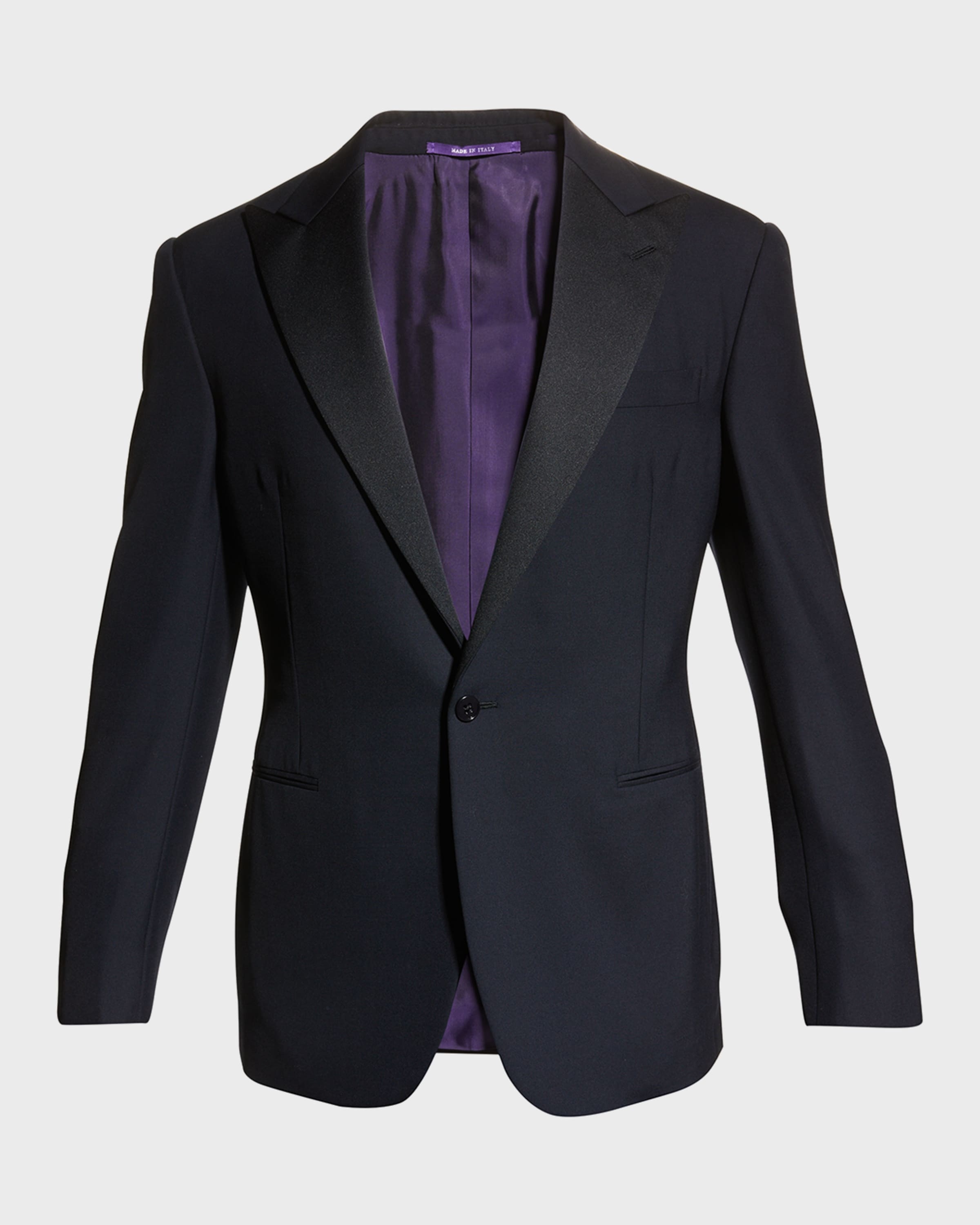 Men's Barathea Solid Wool Tuxedo - 2