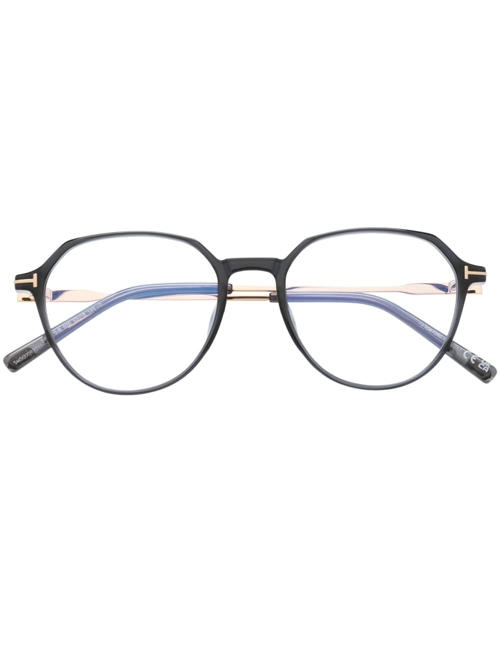 T-logo round-frame glasses - 1