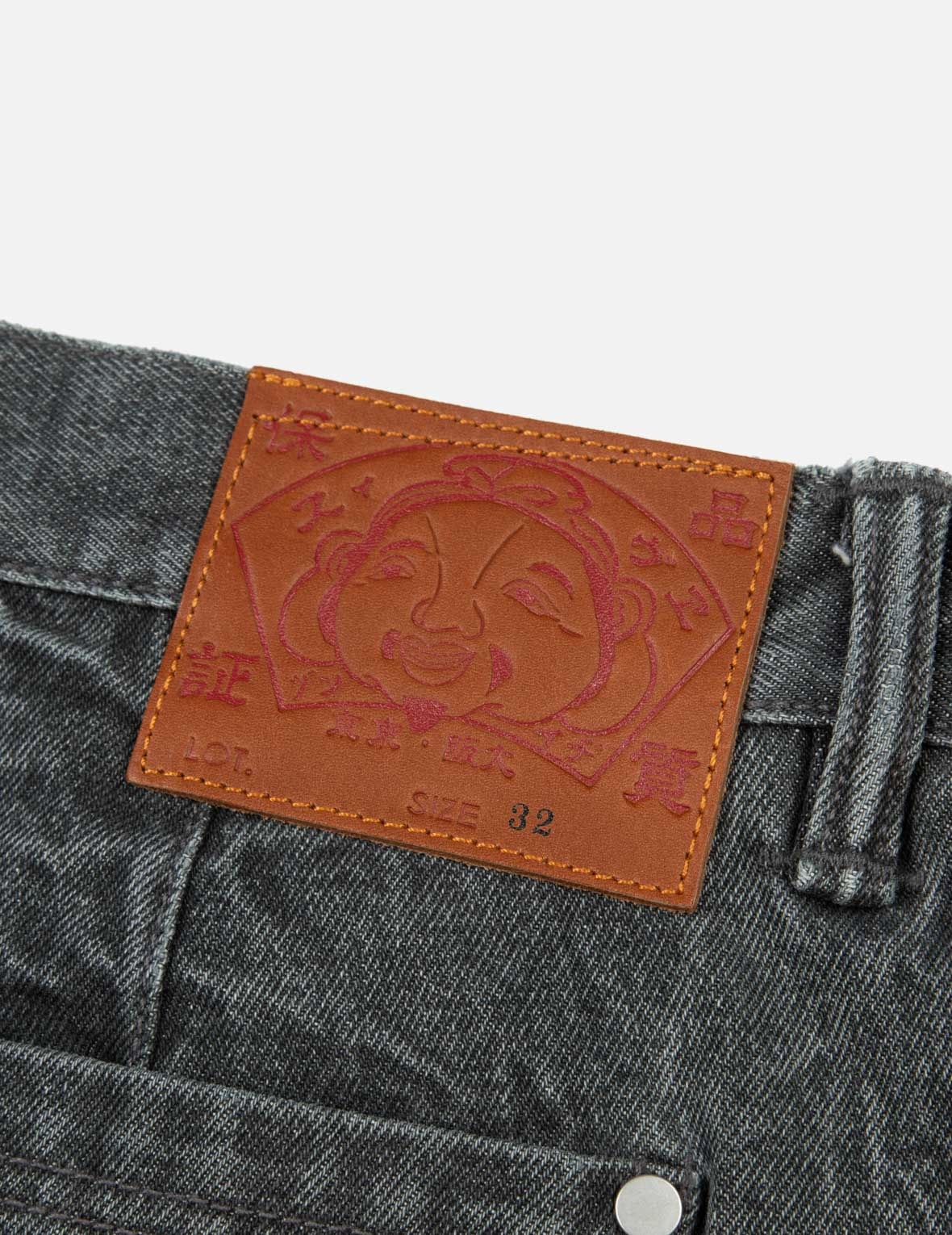 DAICOCK WITH FRINGED EDGES BAGGY FIT WORK JEANS - 12