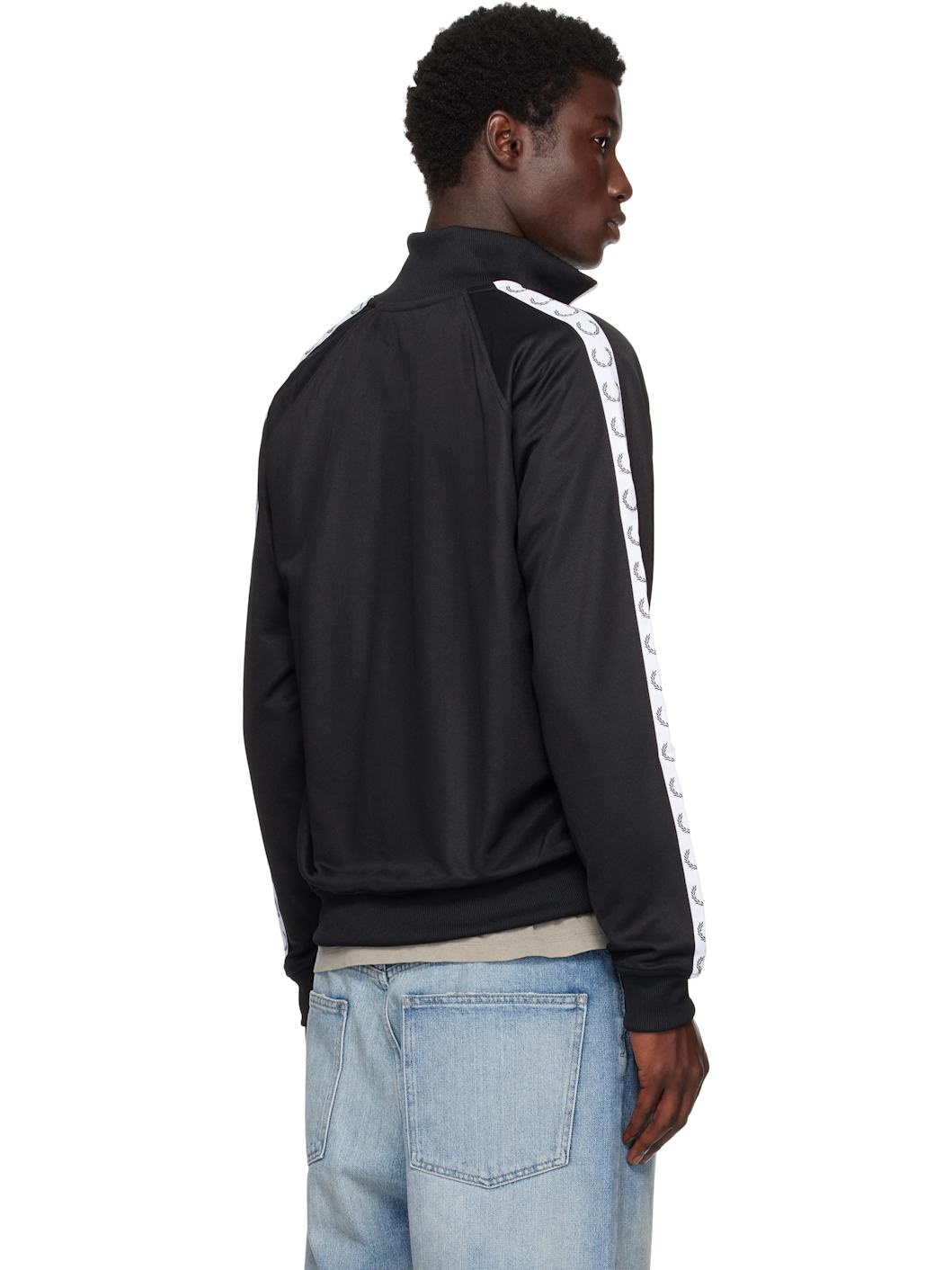 Black Taped Track Jacket - 3
