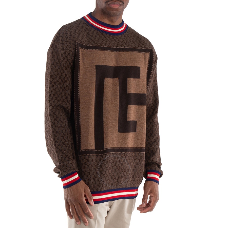 Balmain Monogram Patterned Crewneck Jumper - 5