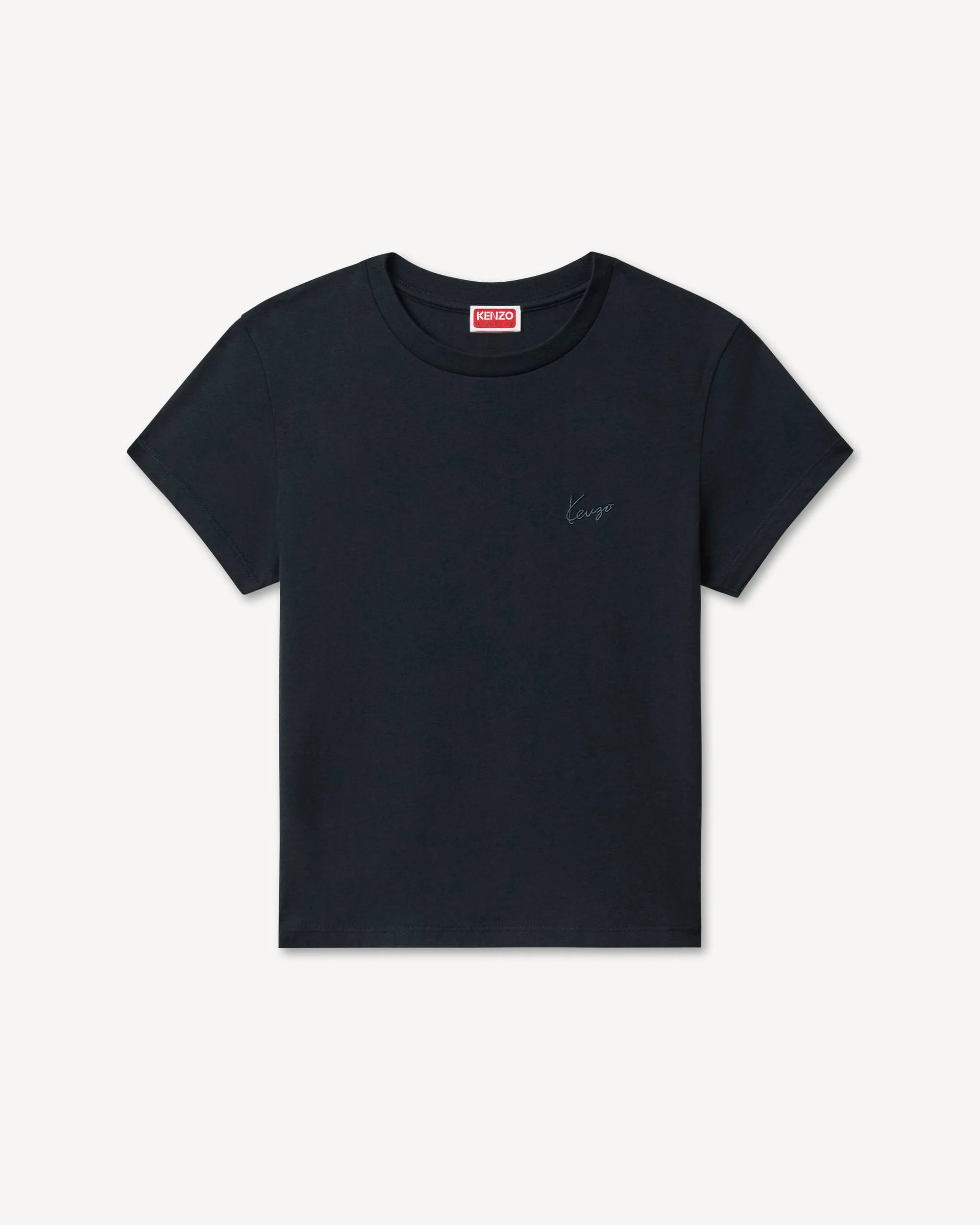 'KENZO Signature' embroidered T-shirt in cotton - 1
