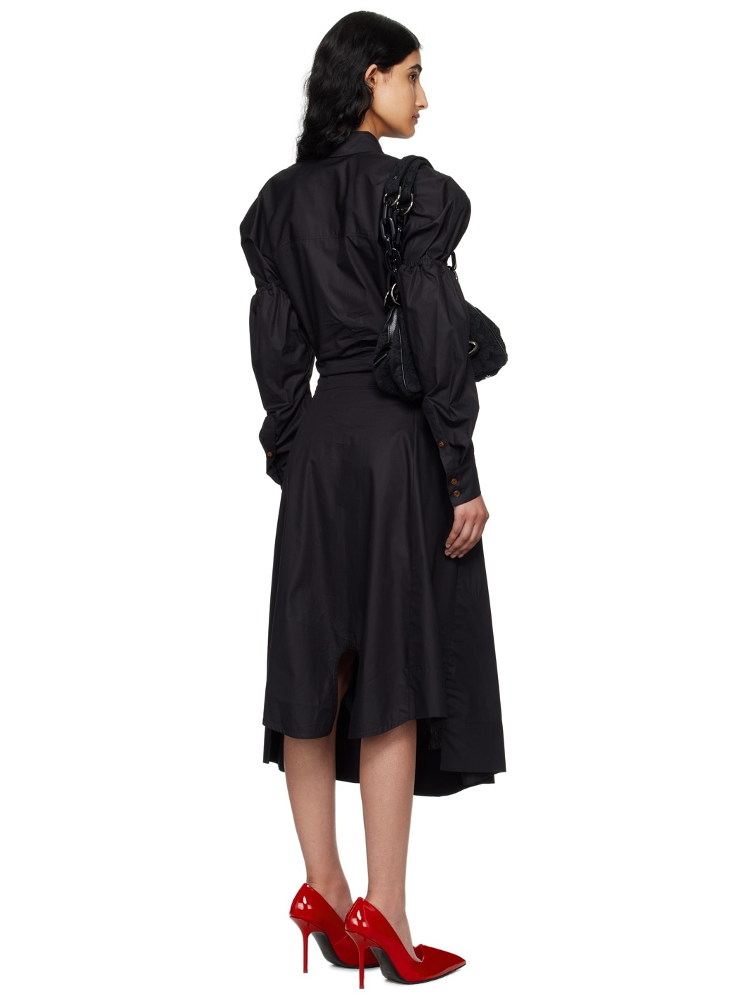 Black Kate Midi Dress - 3