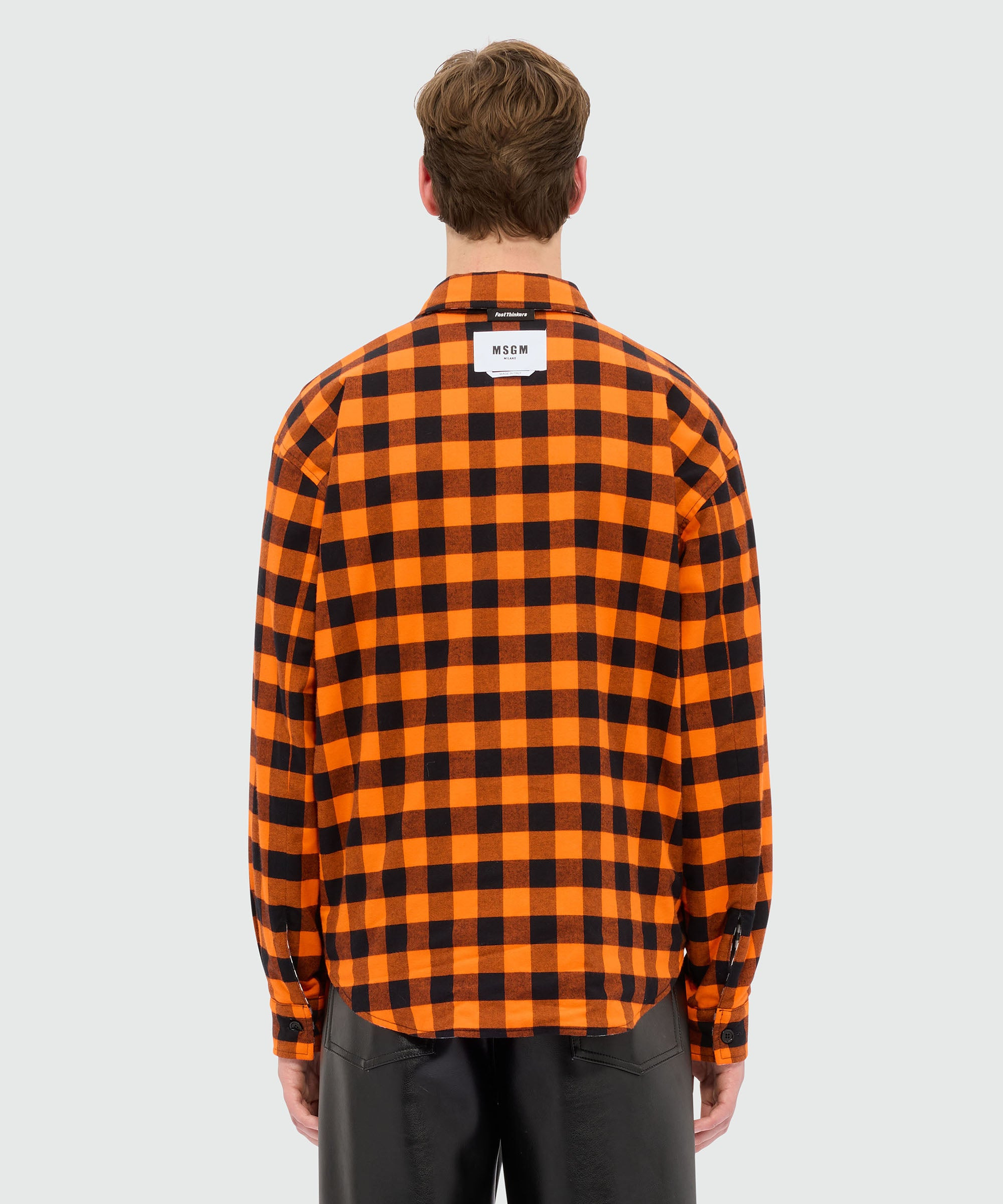 White double-face flannel shirt - 3