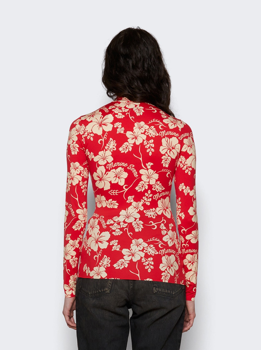 High Neck Top Red Floral - 5