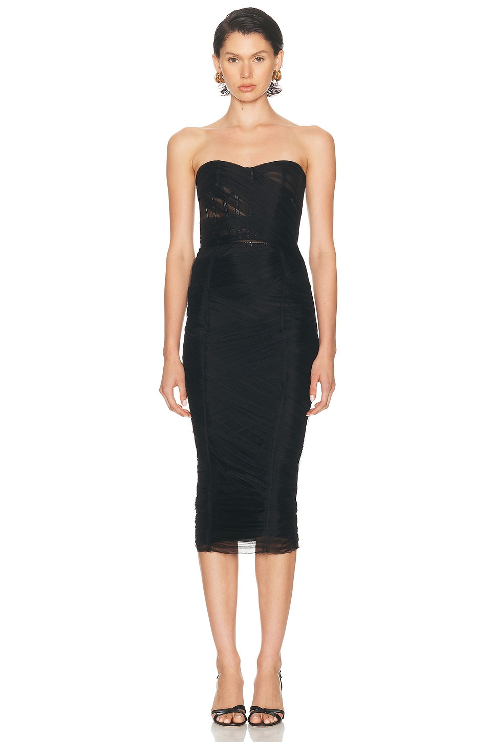 Strapless Midi Dress - 2