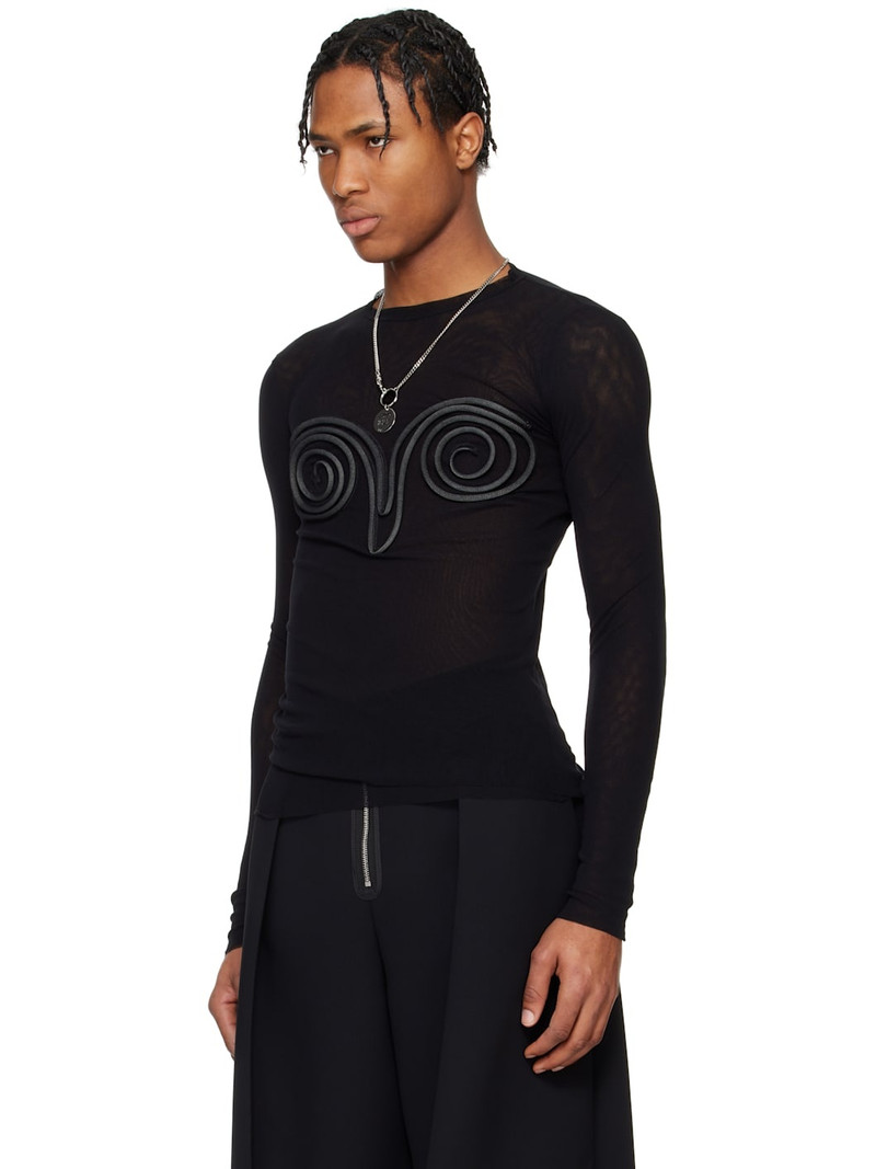 Jean Paul Gaultier Black 'The 3D Spirale' T-shirt outlook