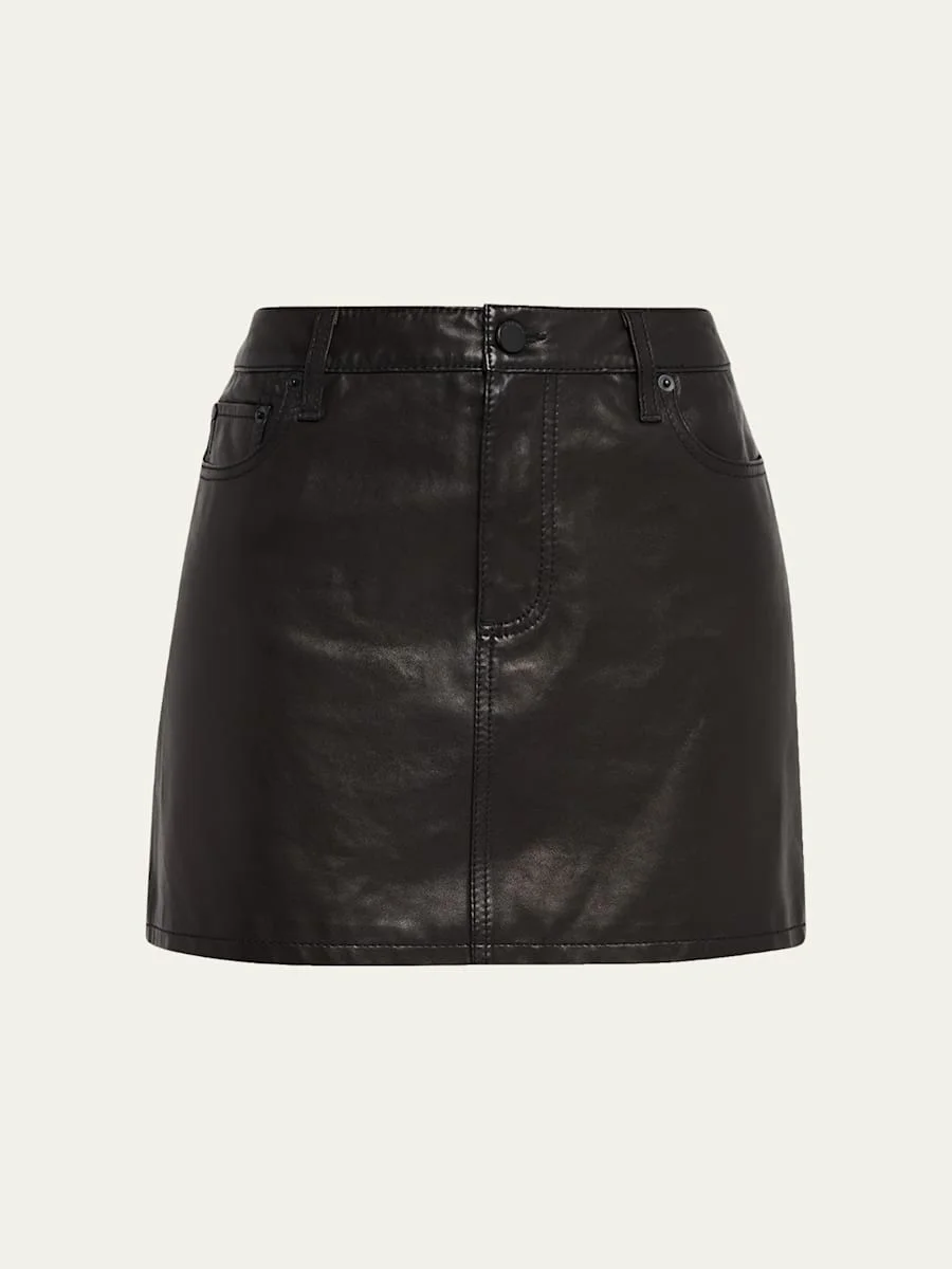 Joss Leather Mini Skirt - 1