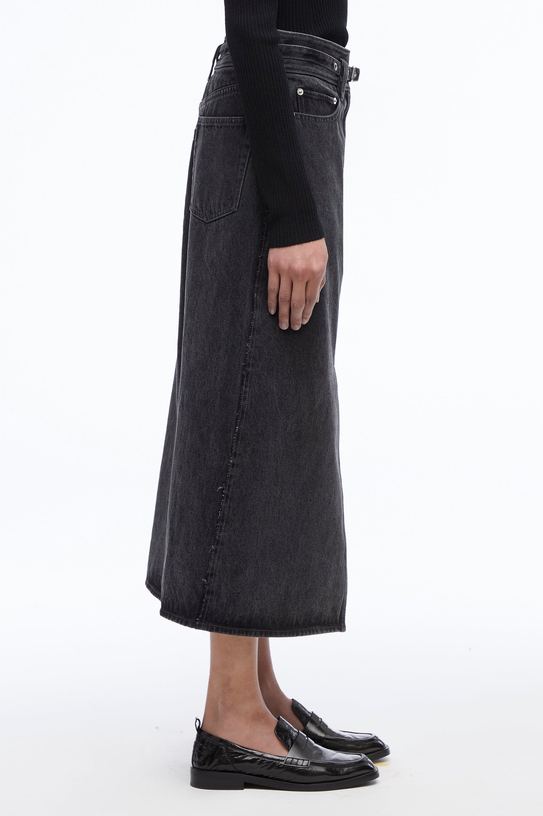 Denim A-Line Skirt - 3